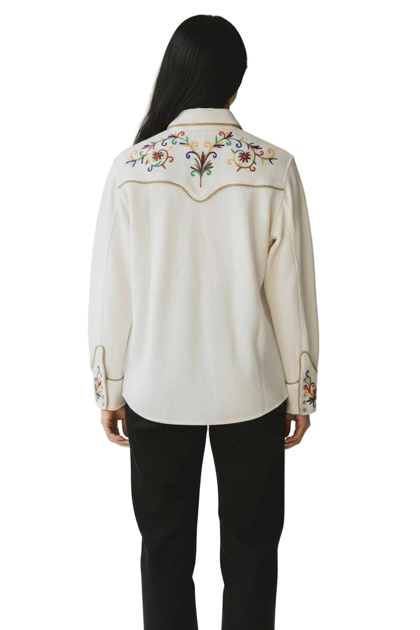 Knit Snap Emboidered Shirt