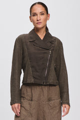 Lacquered Leather Jacket