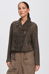 Lacquered Leather Jacket