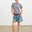 French Blue/Off White Stripe