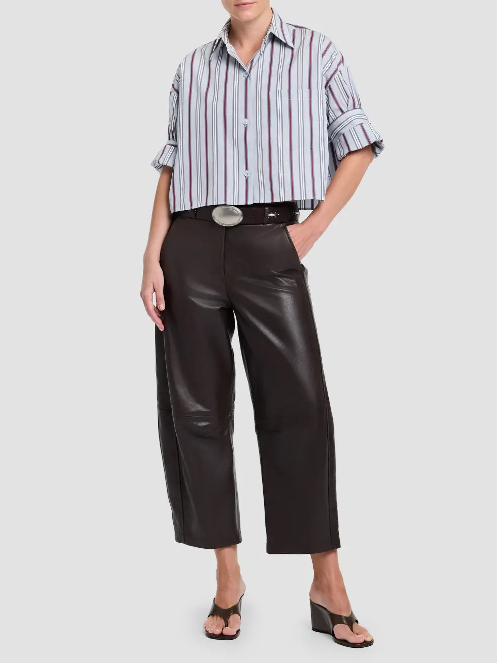 Leather Slouchy Trouser