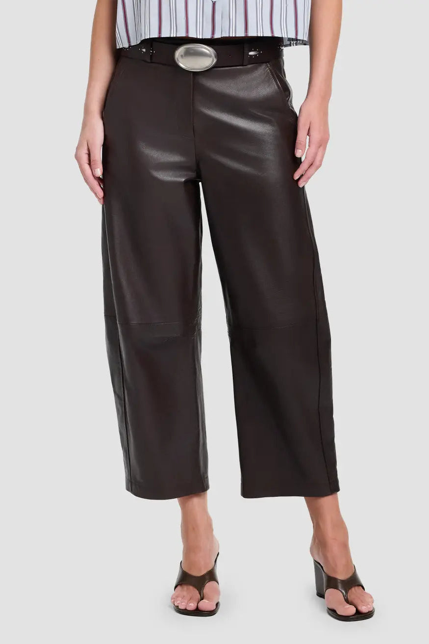 Leather Slouchy Trouser