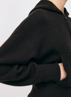 Lilia Hooded Zip Cardigan