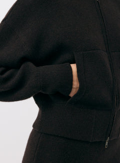 Lilia Hooded Zip Cardigan