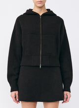 Lilia Hooded Zip Cardigan
