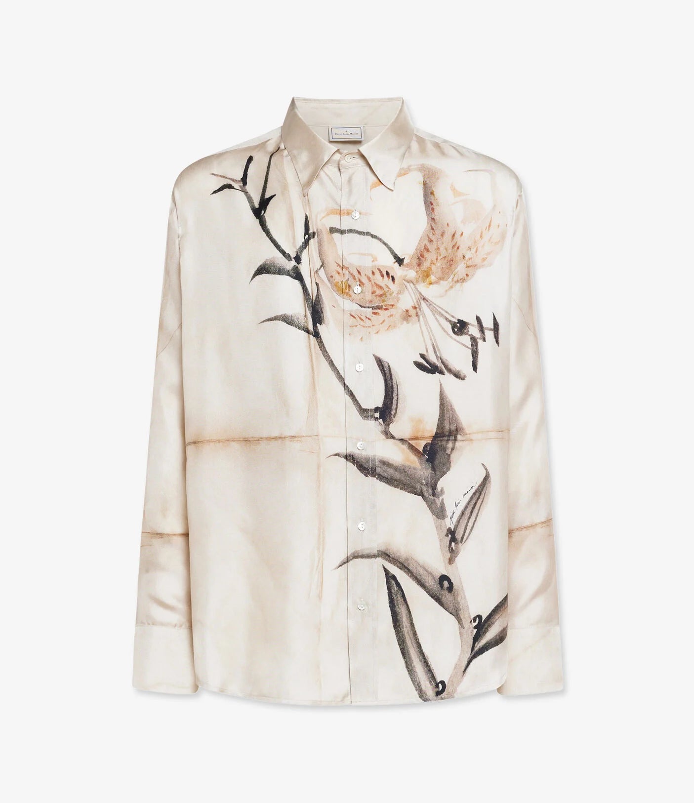 Lily Print Silk Shirt