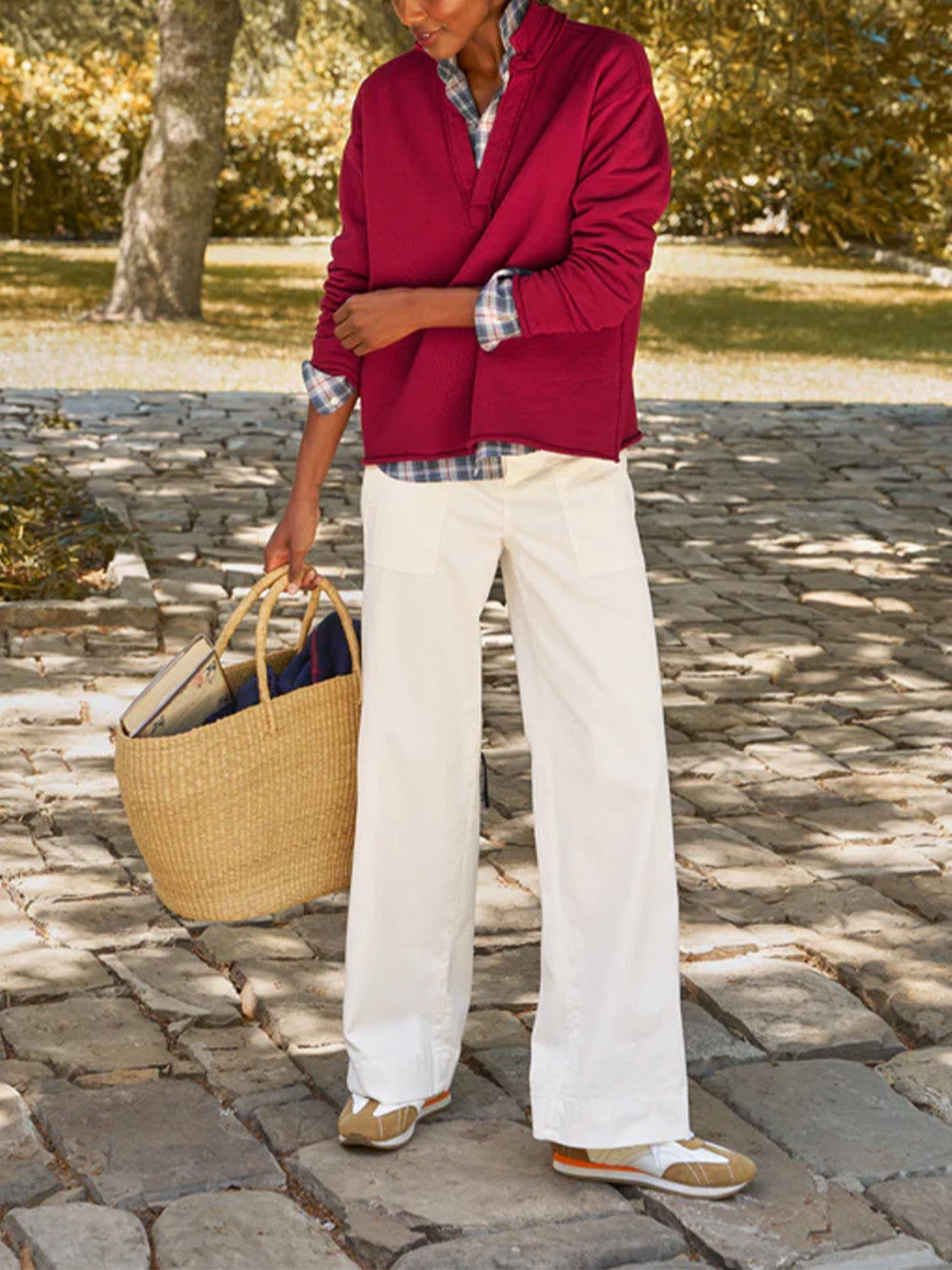 Limerick Wide-Leg Carpenter Pant