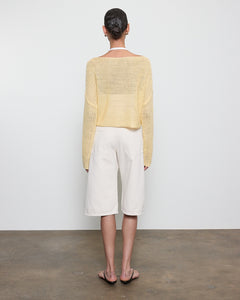 Linen Open Knit Bateau Sweater – Flan