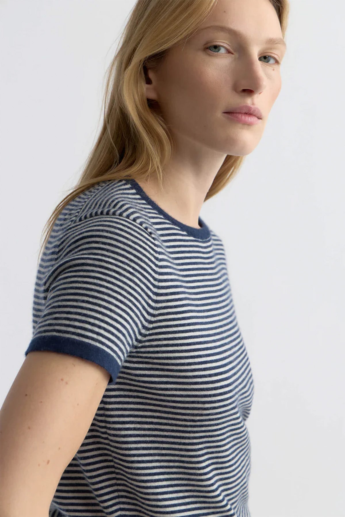 Linka Stripe Cashmere T-Shirt