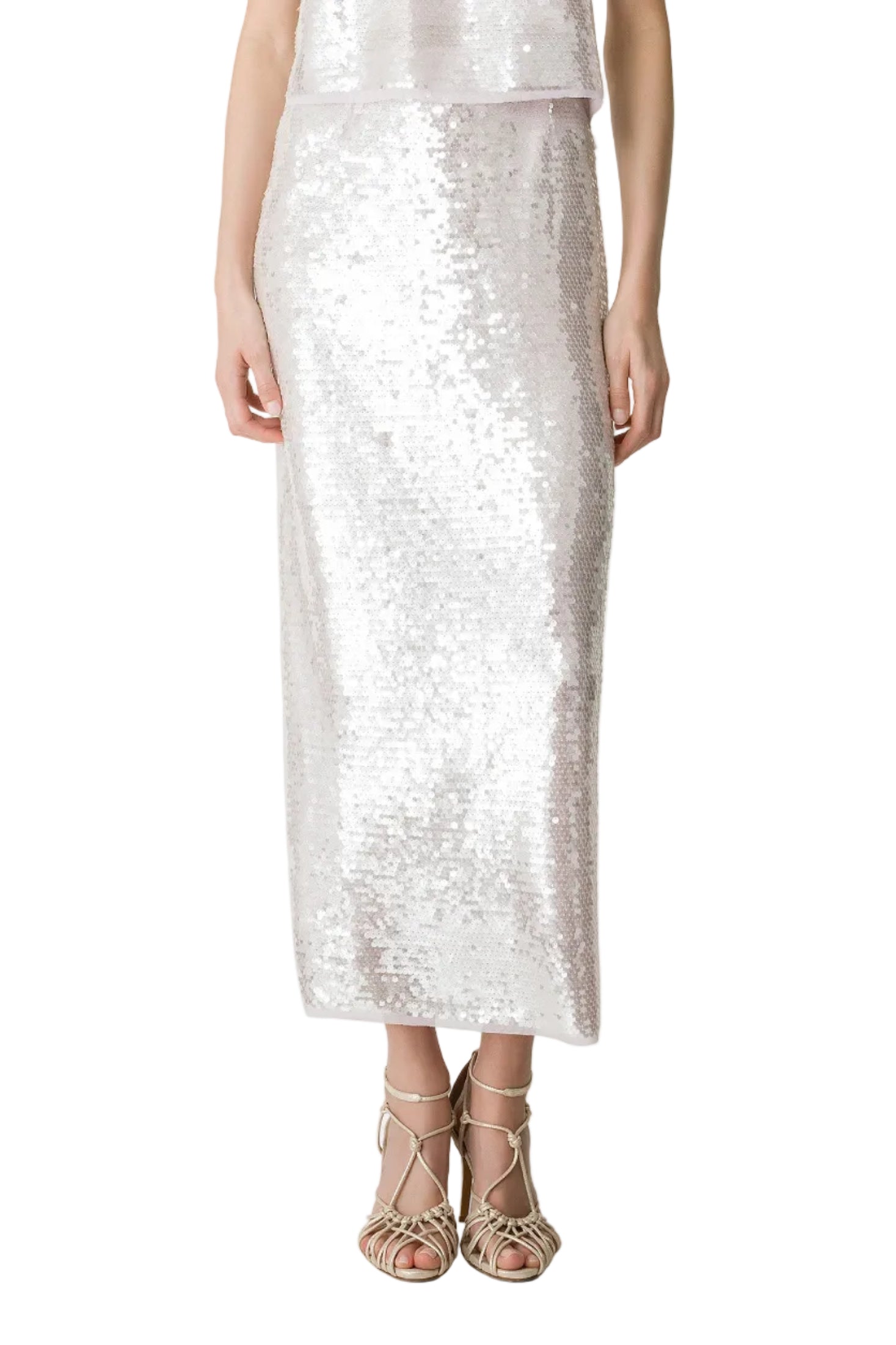 Liquid Sequin Pencil Skirt