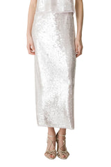 Liquid Sequin Pencil Skirt