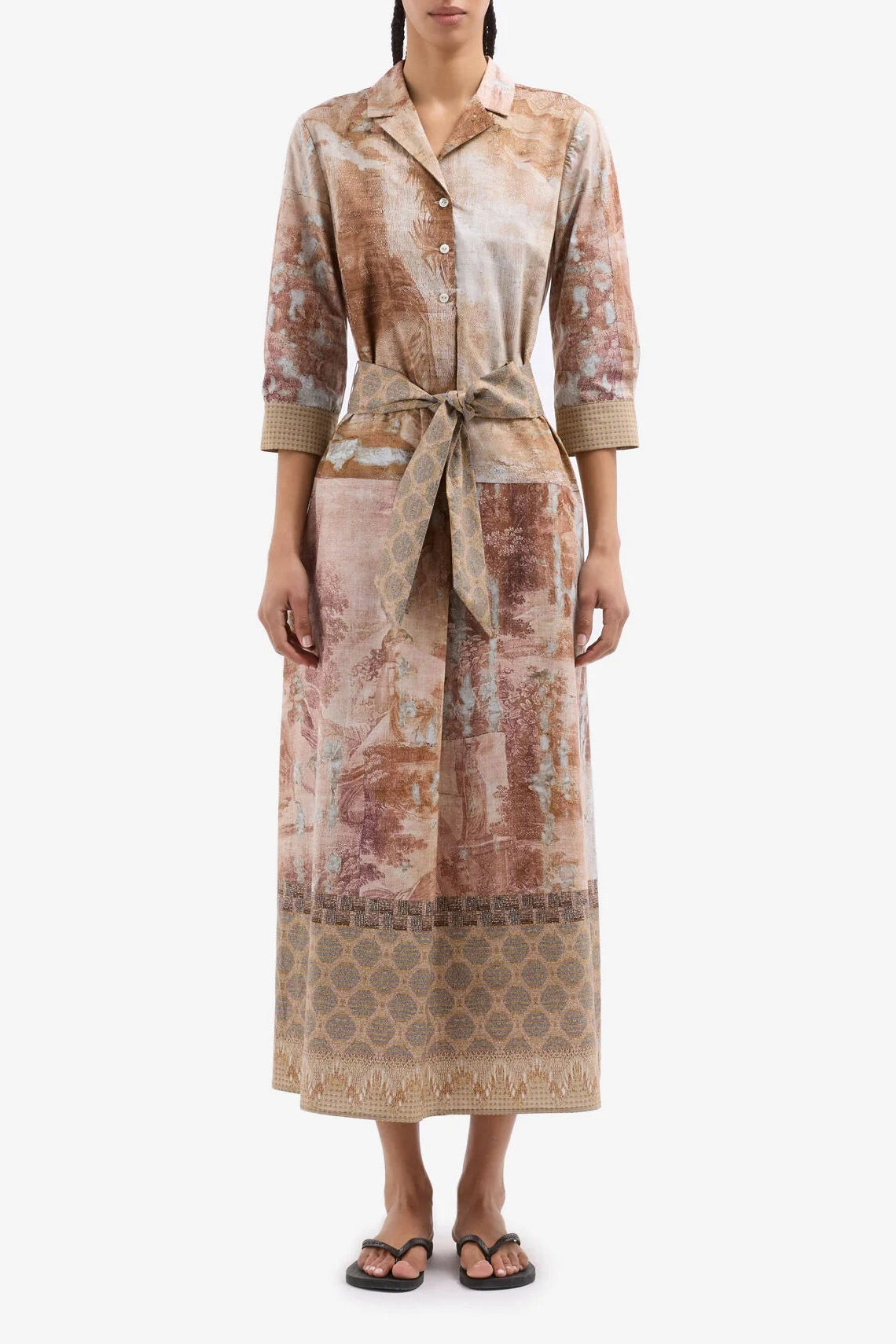 Long Cotton Shirt Dress