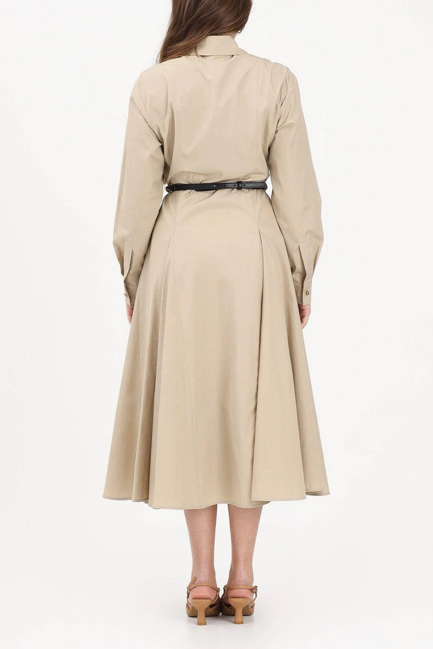 Long Poplin Shirt Dress