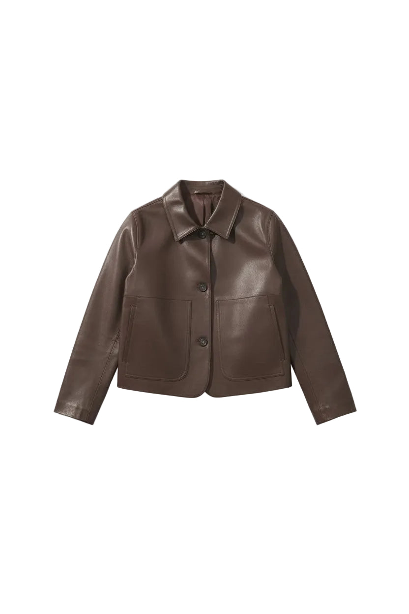 Long Sleeve Leather Jacket