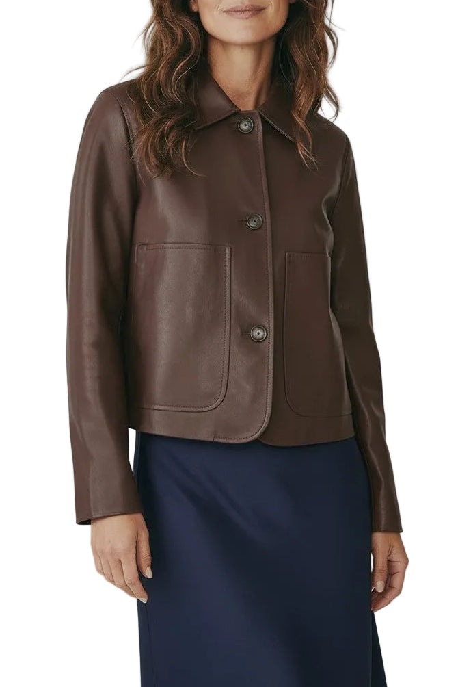 Long Sleeve Leather Jacket