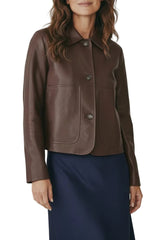 Long Sleeve Leather Jacket