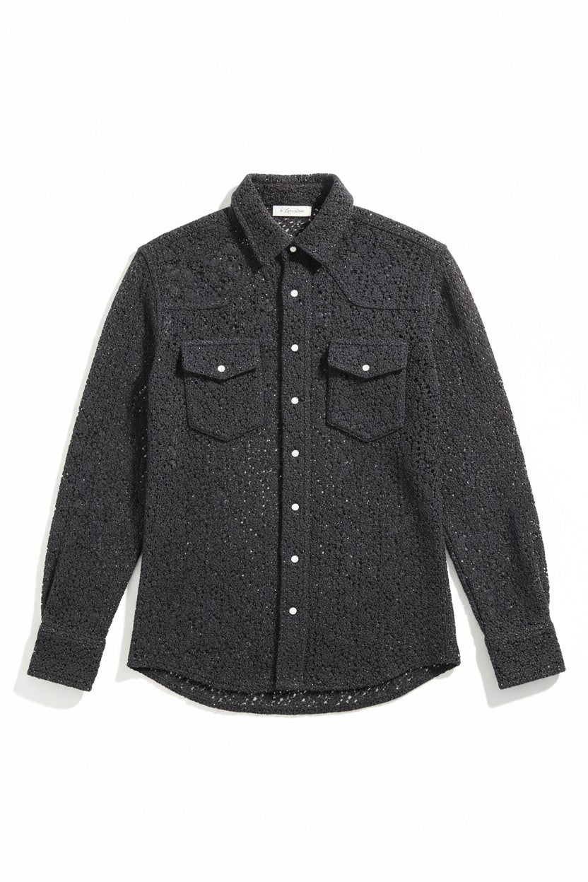 Macrame Lace Snap Shirt