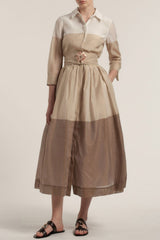 Mariaedna Midi Silk-Cotton Dress