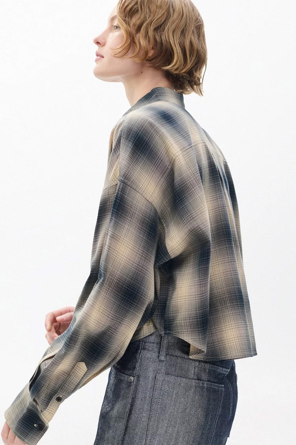 Marin Cropped Plaid Shirt