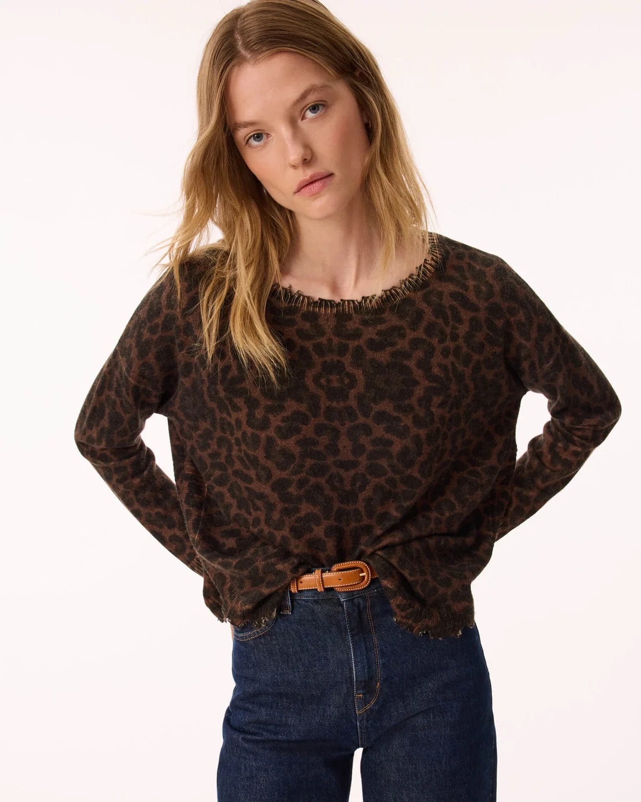 Melah Leopard Cashmere Sweater