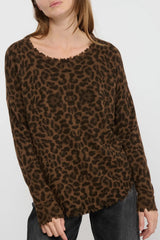 Melah Leopard Cashmere Sweater