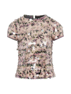 Mermaid Tee Sequined Fitted T-Shirt | Multi Color