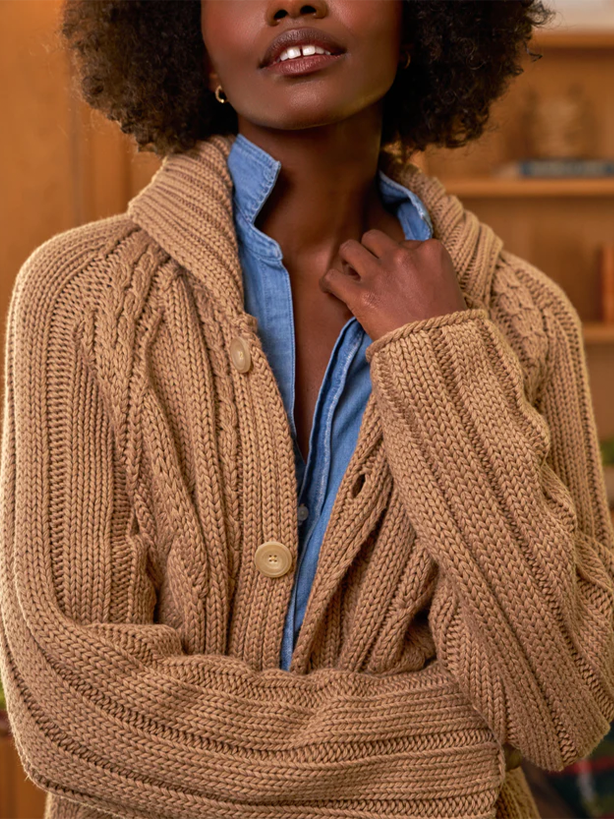 Mini Cotswolds Cable Cardigan