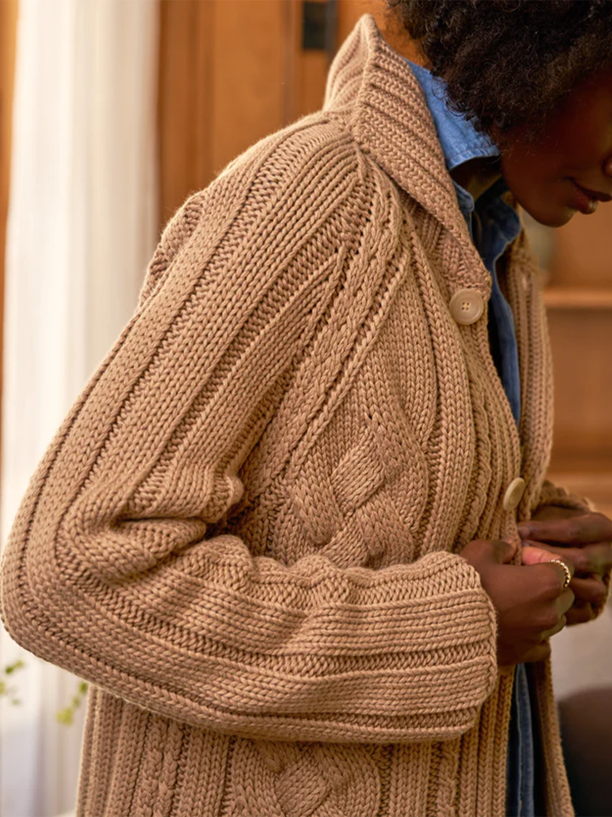 Mini Cotswolds Cable Cardigan
