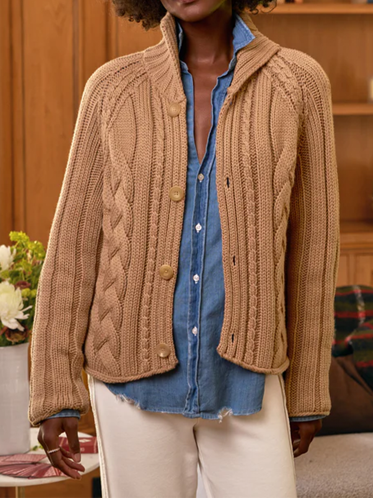 Mini Cotswolds Cable Cardigan