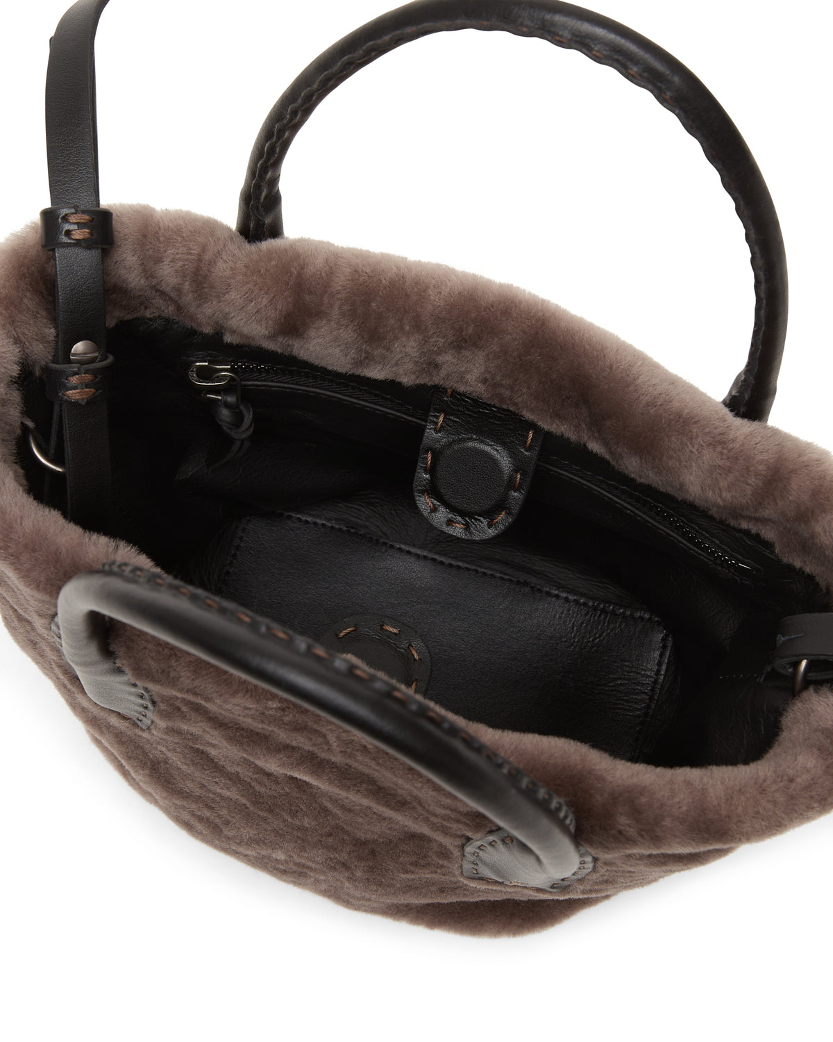 Mini Shopper Shearling Taupe