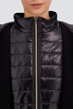 Herno GC000625D Black hooded coat - main cropped shot
