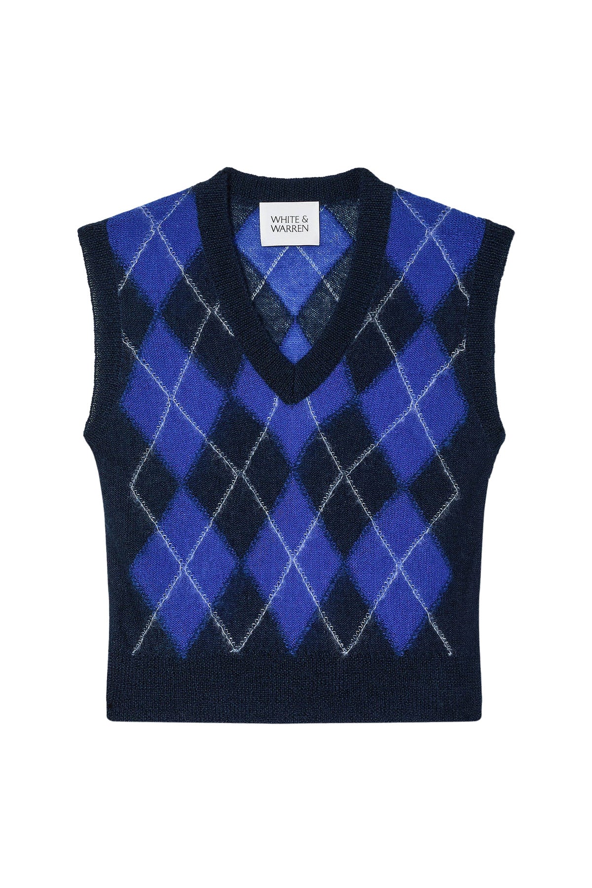 Mohair Luxe Argyle Vest