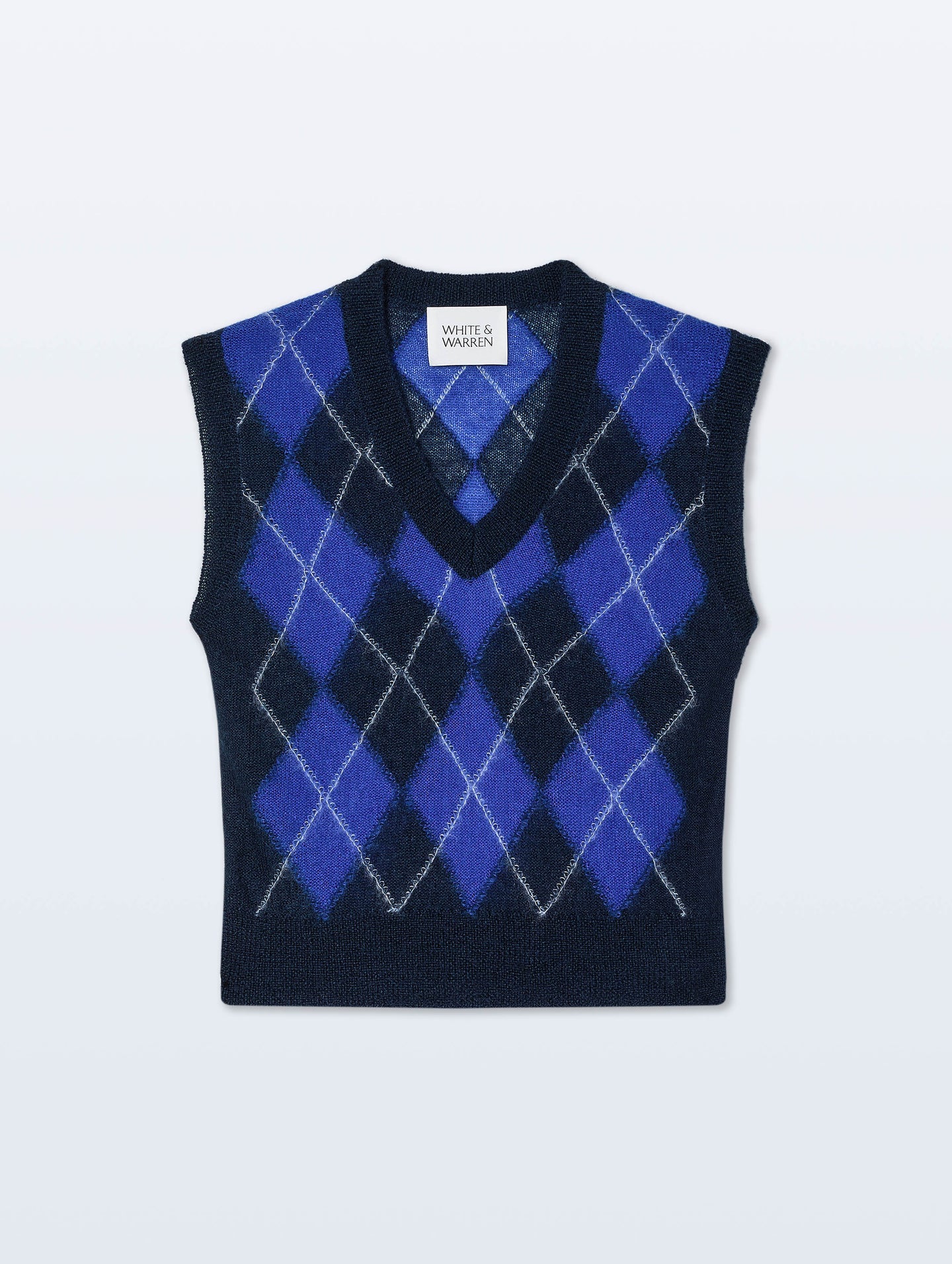 Mohair Luxe Argyle Vest