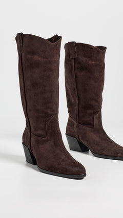 STAUD Monty Suede Boot in Espresso