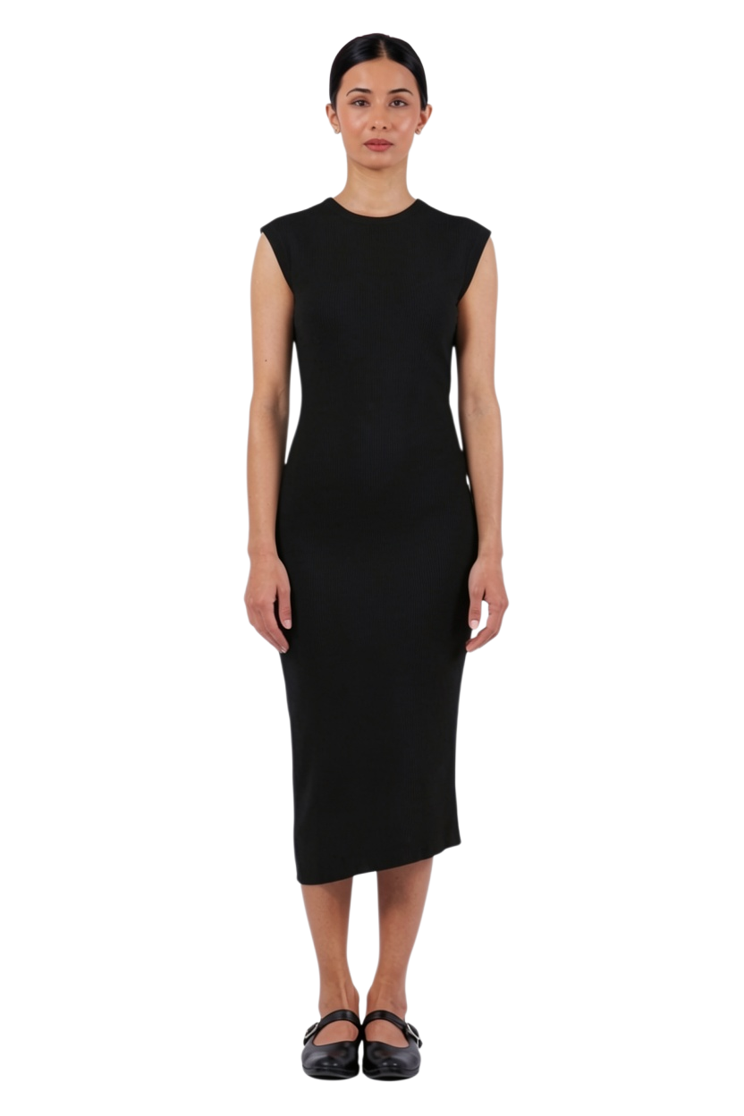 Muscle Tank Dress With Gathered Side