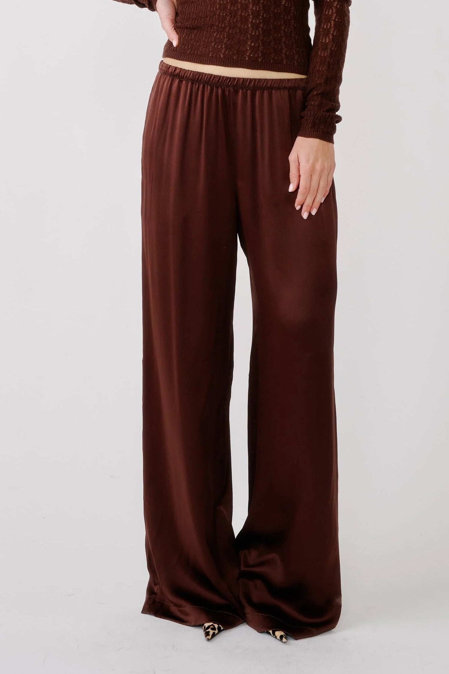 Naomi Silk Bias Cut Pull On Pant