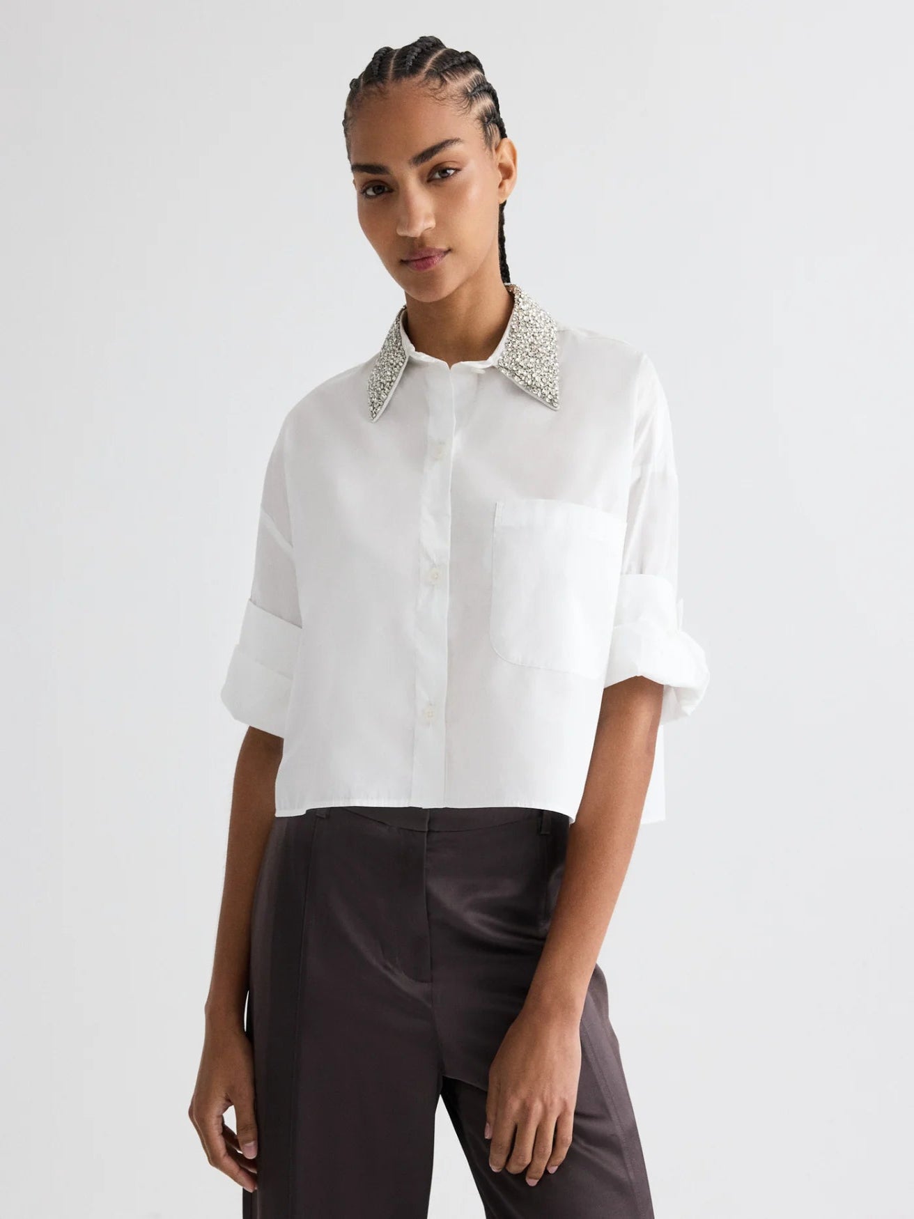 Next Ex Crystal Collar Shirt