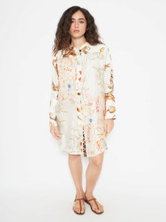 OPEN IT Women’s Dress | Mix Botanistes Orange Bleu Stylish Dress