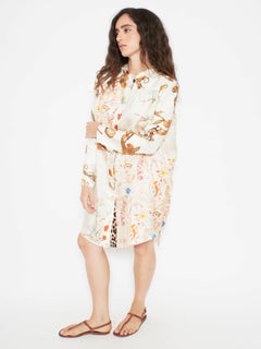 OPEN IT Women’s Dress | Mix Botanistes Orange Bleu Stylish Dress