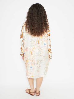 OPEN IT Women’s Dress | Mix Botanistes Orange Bleu Stylish Dress