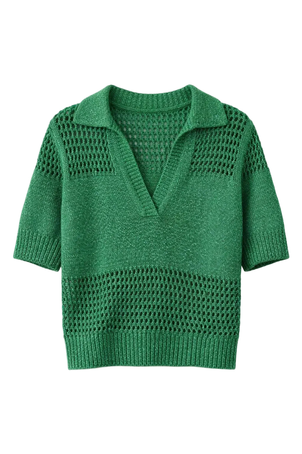 Open Knit Polo