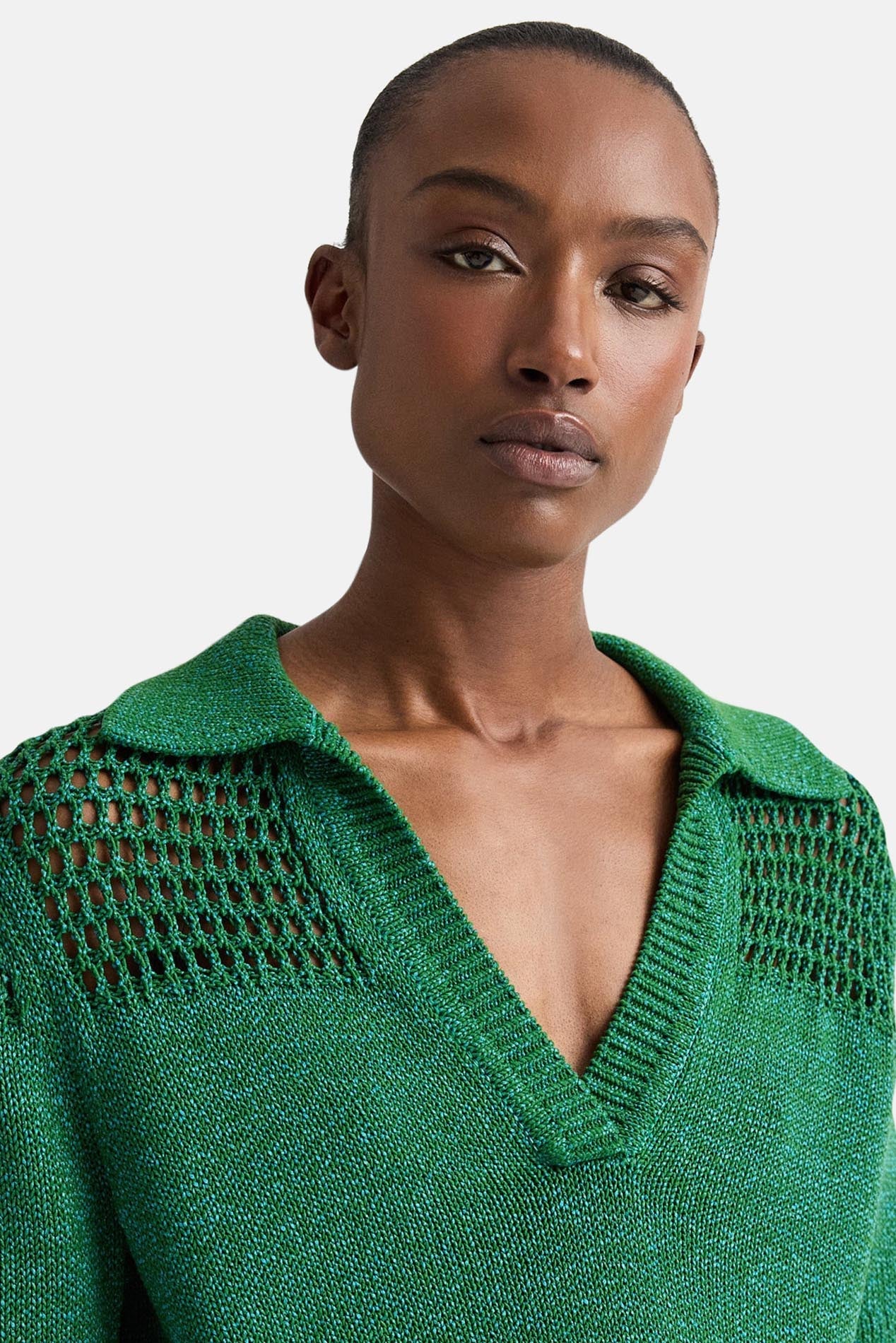 Open Knit Polo