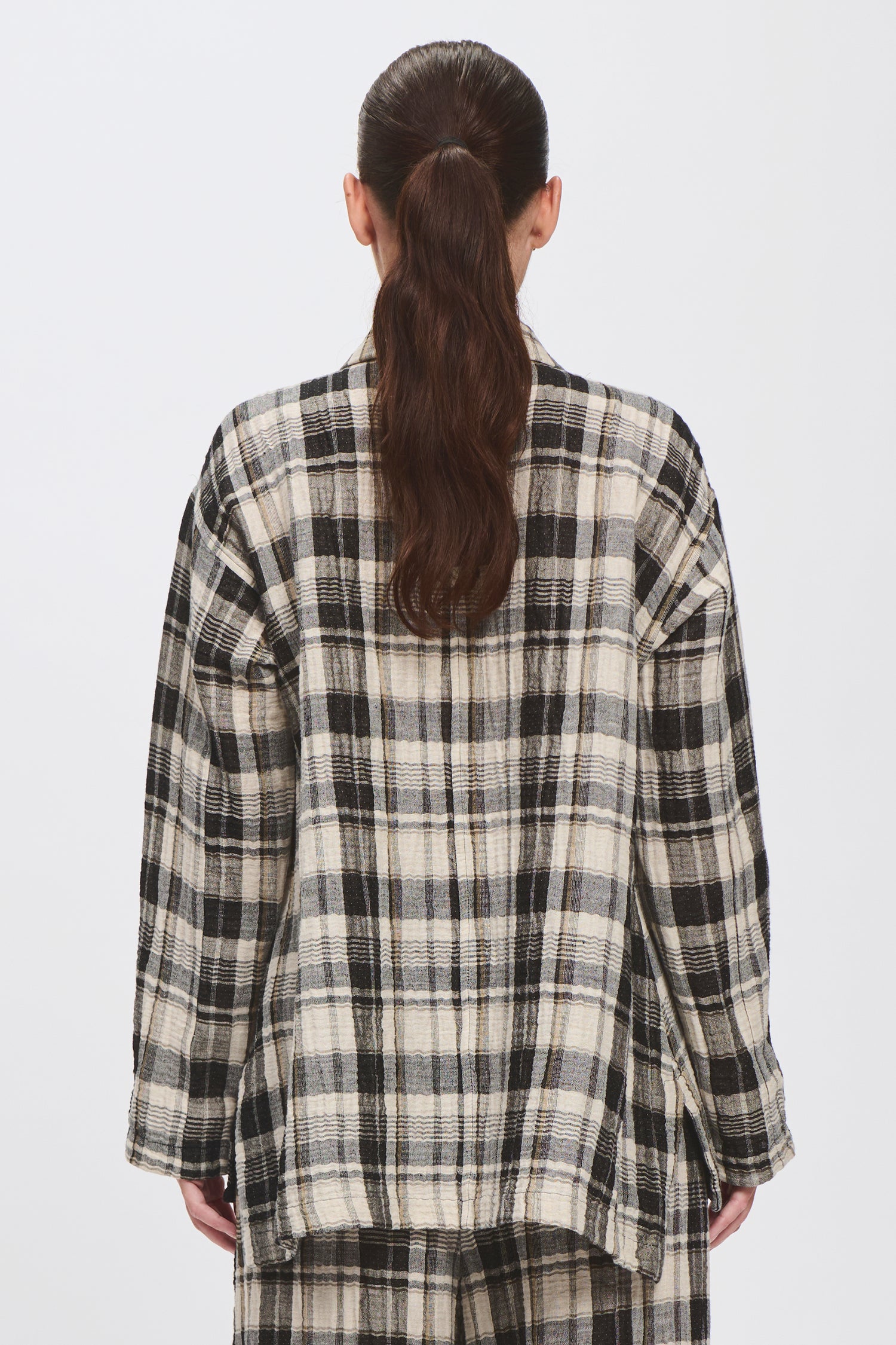 Oversized Checked Jacket