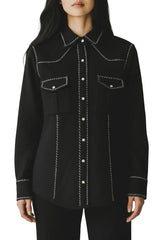 Overstitched Snap Shirt