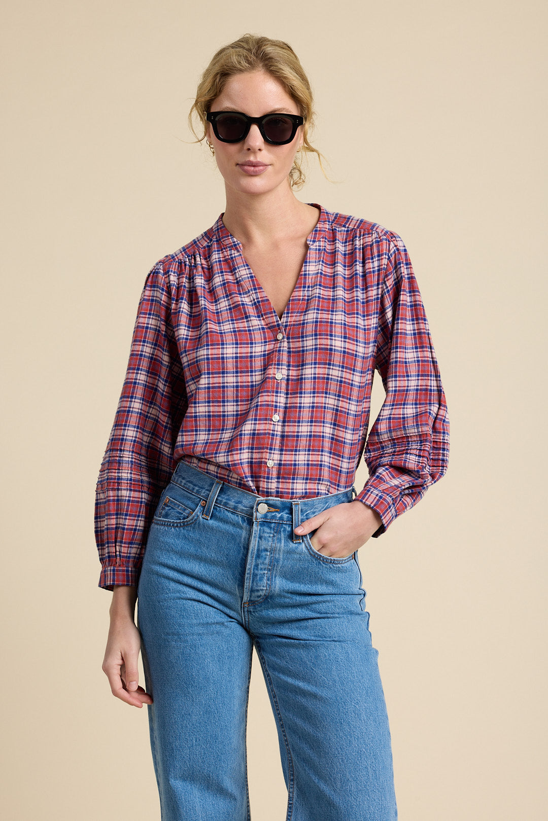 Pauline Blouse Lakeside Plaid