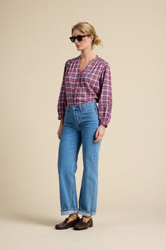 Pauline Blouse Lakeside Plaid