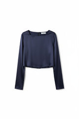 Penn Cropped Satin Top