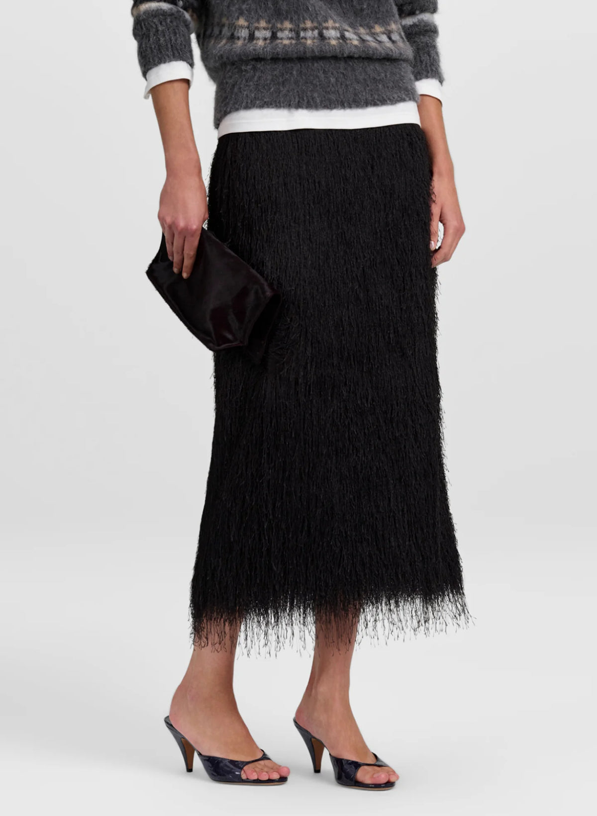 Phoebe Fringe Midi Skirt