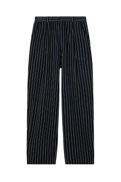 Pinstripe Carpenter Pant - Navy/Butter - ghost