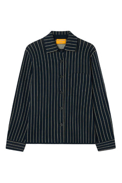 Pinstripe Work Shirt - Navy/Butter - ghost
